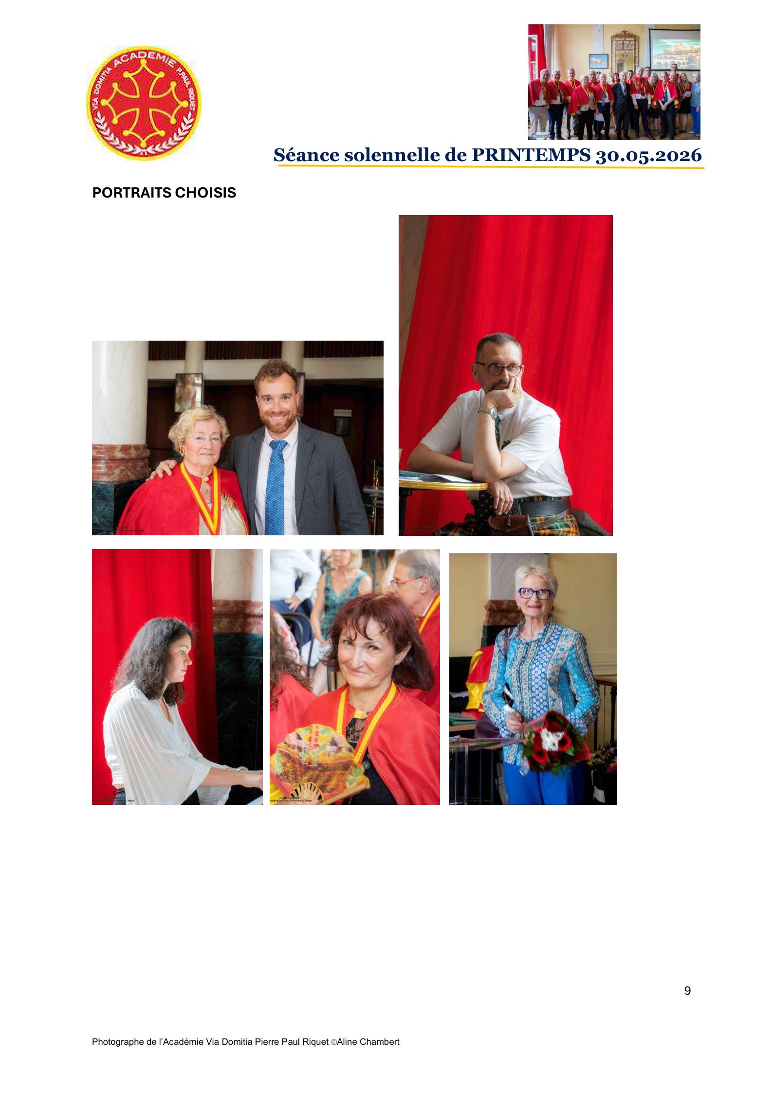Page 9 du document Séance solennelle de Printemps 30.05.2026 - PORTRAITS CHOISIS / 9